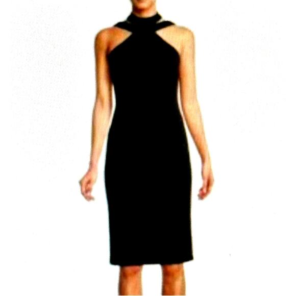 Bebe Halter Neck Bodycon Midi Dress - Black - size S - Picture 5 of 15